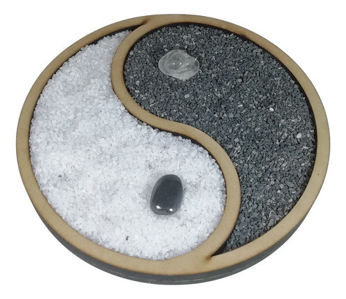 Jardin Zen Circular Yin Yan Con Cuarzo 0