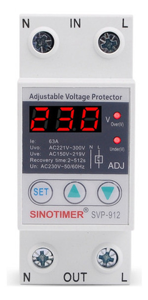 1 Rec Automático Ajustável Em Trilho Din Sinotimer 63a 230v 0