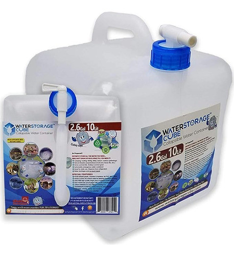 Contenedor De Agua Plegable P/camping 10l. Sin Pba C/grifo 0