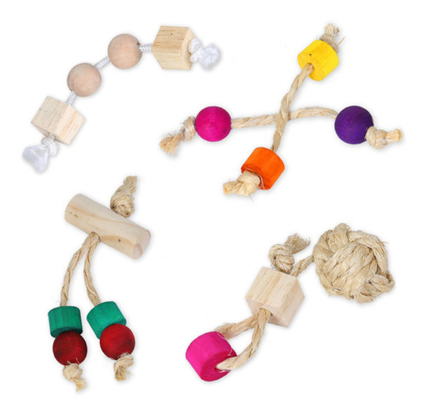 Kit 4 Brinquedos Coelho Porquinho Da India Chinchila Roedor 0