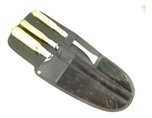 Conj. Faca, Chaira, Garfão, Bainha, Gaucha 9 Pol. Cascavel 0