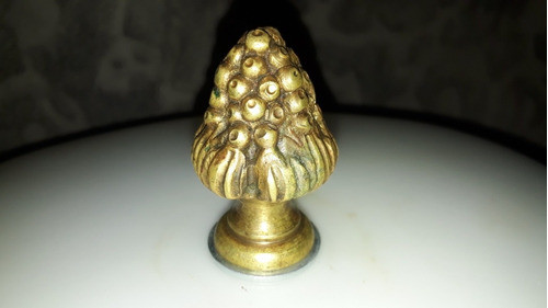 Antiguo Plafon Techo Bronce Opalina Leer 0