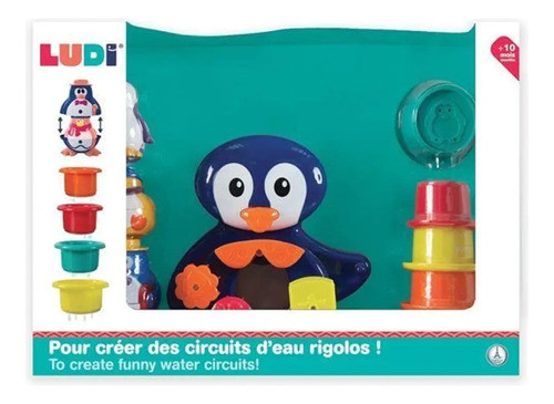 Juego Infantil Ducha Agua Ludi Coffret Pingouin Febo 0