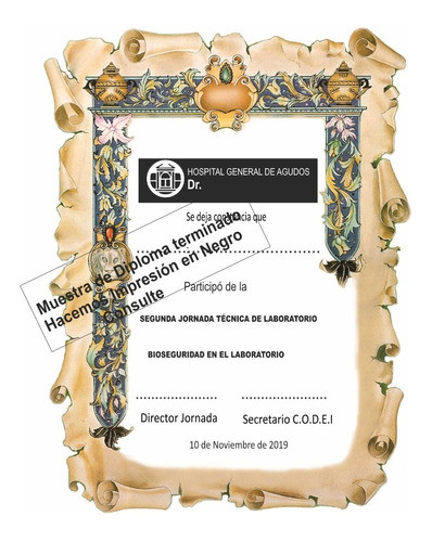Diploma A3  - 29,7 X 42 Cm - 0