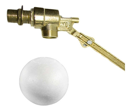 Flotante Presión Para Tanque 3/4 Bronce Regulable Con Boya 0