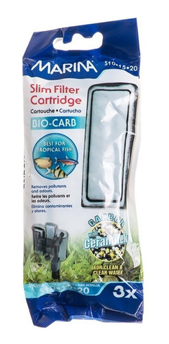 Cartucho Repuesto Filtros Slim Acuario Marina Carbon 0