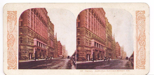 Foto Estereoscopica Stereo Chicago Auditorium Hotel B4 0