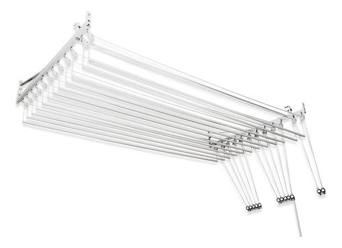 Varal De Teto Para Apartamento 150cm 12 Varetas Individuais 0