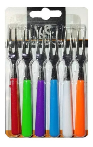 Conjunto De Garfinhos Para Petiscos E Fondue Kit 6 Unidades 0