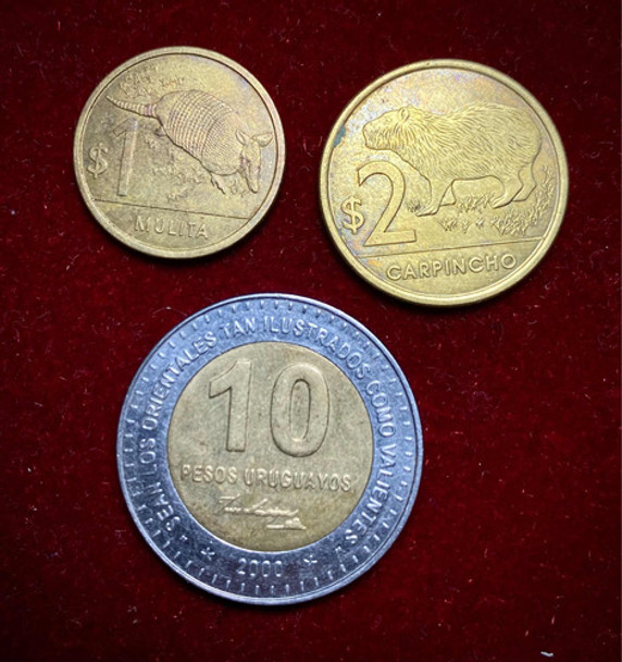 Lote X3 Monedas Uruguay Oferta Numisgam. 0