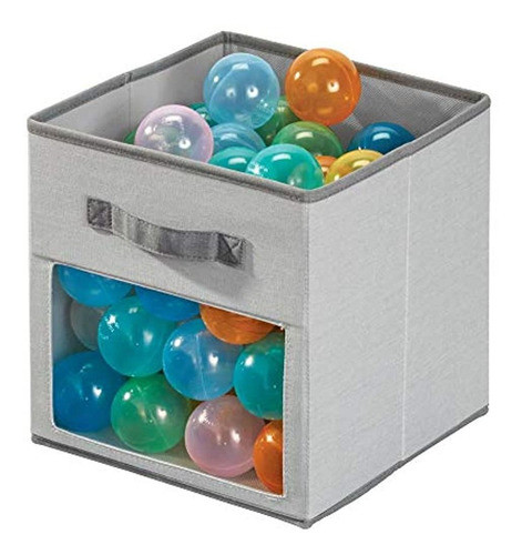 Idesign Emmy Fabric Storage Cube Bin, Small Basket Container 0