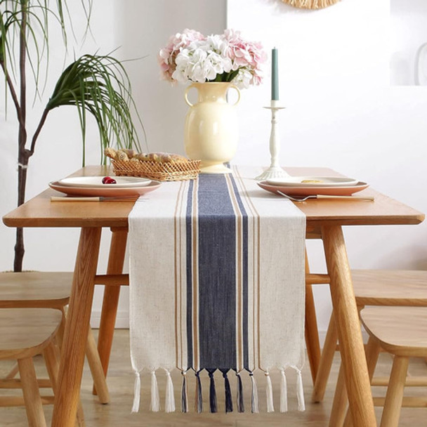 Camino De Mesa Boho De Arpillera De 120 Pulgadas De Largo Es 0