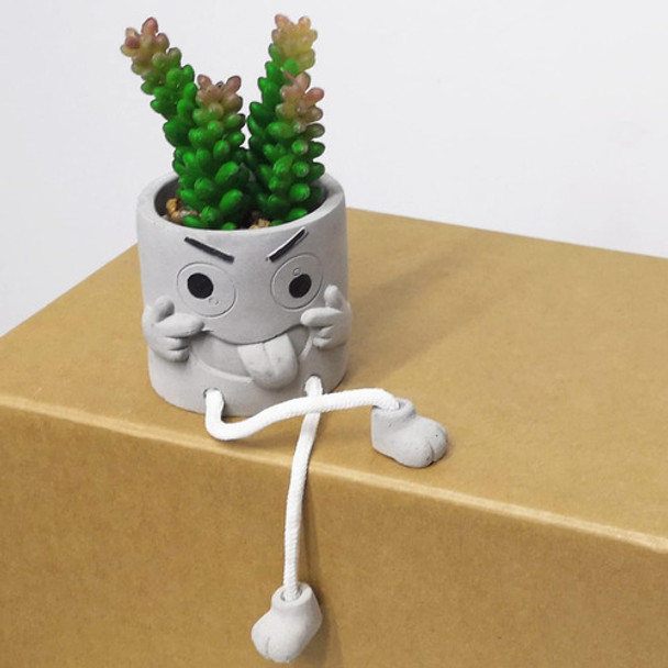 Mini Cactus Suculentas Artificiales Realistas Con Pies Gris, 0 Mini Cactus Suculentas Artificiales Realistas Con Pies Gris, 0