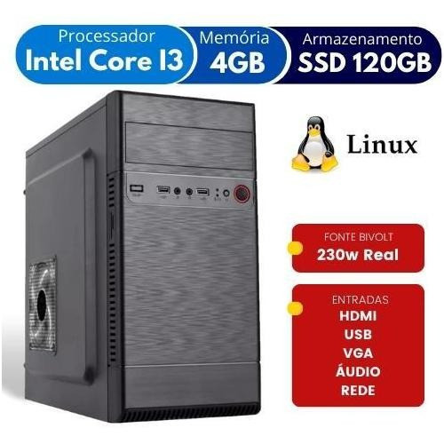 Computador Alphapc Intel Core I3 4 Gb Ssd 120 0