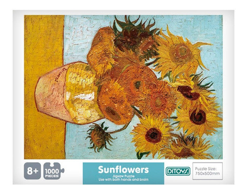 Rompecabeza Puzzle Ditoys Sunflowers 1000 Piezas 0