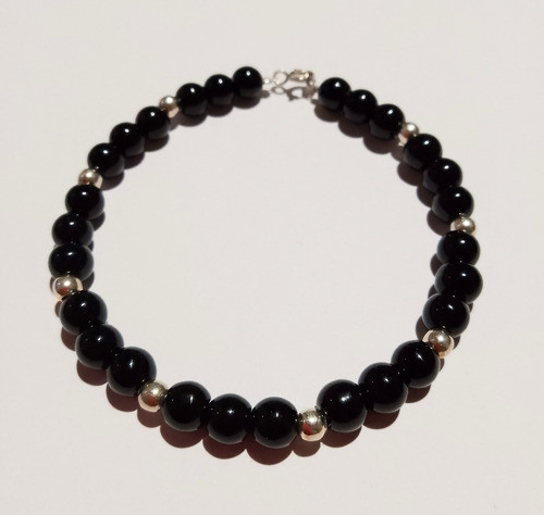 Pulseras Ónix Y Plata 0