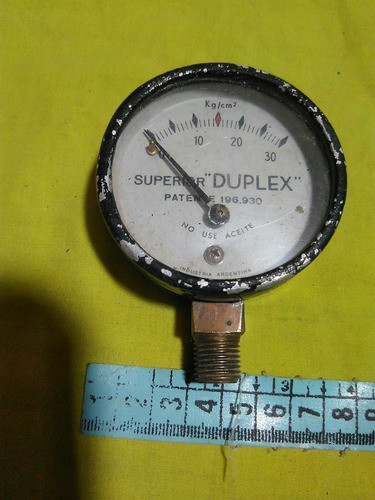 Manometro Antiguo Superior Duplex Deco Vintage 0