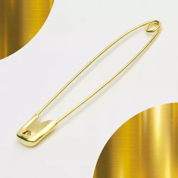 Alfinete De Segurança Dourado Nº00 25 Mm 100 Unidades 0