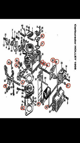 Kit Reparación Carburador Holley 1 Boca 0