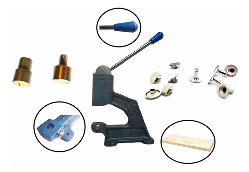 Maquina Universal + Matriz + Remache Tapa Simple 10/10 0