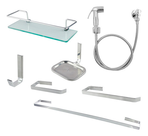 Kit Completo Para Banheiro Quadrado 0