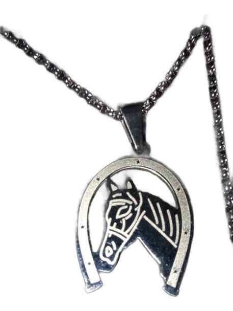 Dije Caballo Acero Quirúrgico Con Cadena Incluida 0