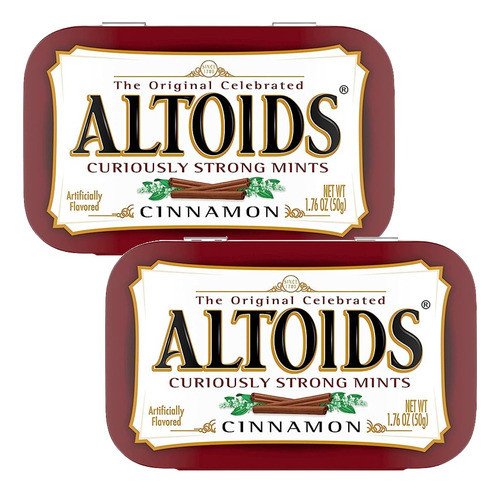 2 Altoids Original Cinnamon Pastilhas Importadas Canela 50g 0