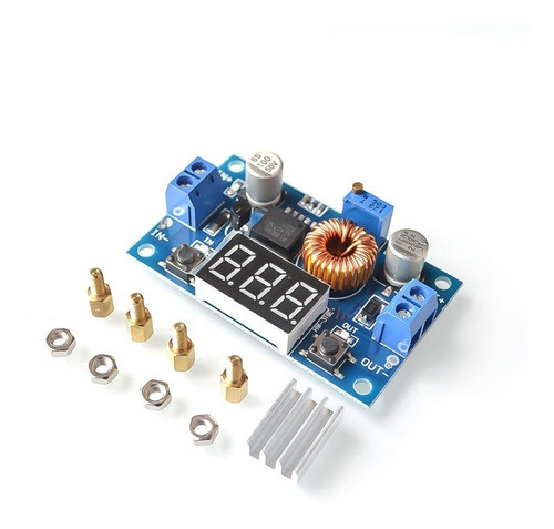Modulo Dc-dc 5a 75w Potencia Ajustable Medidor De Voltaje 0
