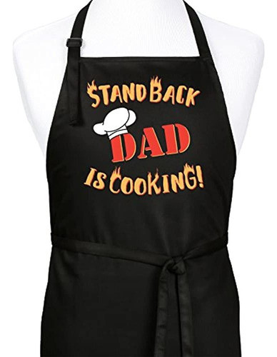 Stand Back Dad Esta Cocinando Bbq Grill Delantal Para Padre 0