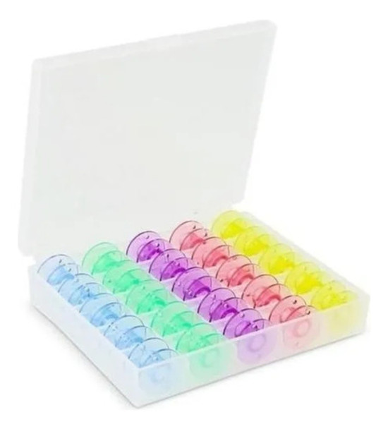 Set De 25 Carreteles Multicolor Para Janome, Brother Y Otras 0 Set De 25 Carreteles Multicolor Para Janome, Brother Y Otras 0