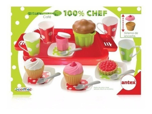 Set De Cafe Con Bandeja Cupcakes Y Accesorios Antex 1145 0