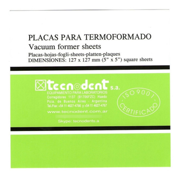 Lc-226 Placa Miorrelajante Rígida 0.060 X 10 - Tecnodent 0