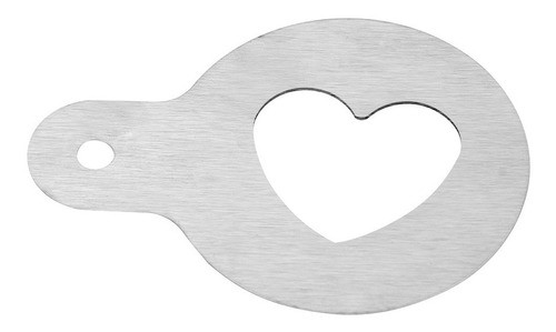 Estêncil Para Decorar Café/cappuccino Inox Escovado- Coração 0