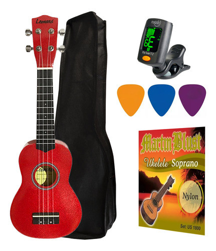 Ukelele Soprano Sparkle +afinador +funda +puas +encordado 0