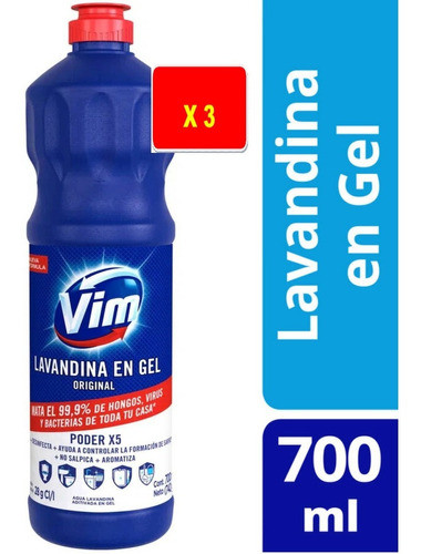 Vim Original 700ml X 3 Unidades 0