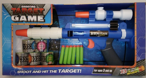 Pistola Target Game Lanza Dardos Con Latas 0