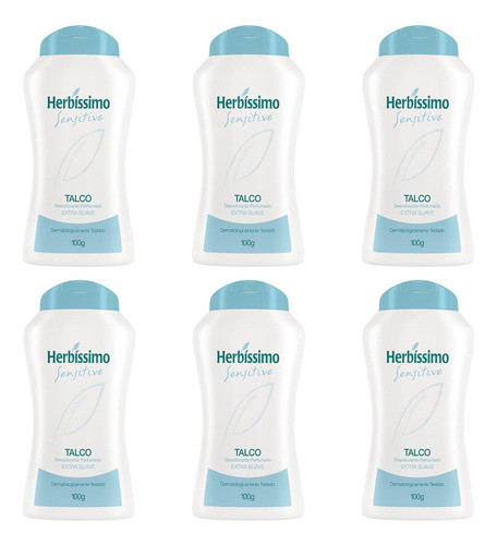 Kit C/06 Herbíssimo Sensitive Talco 100g 0