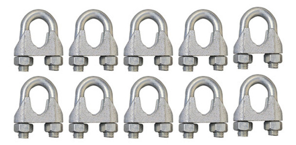 10 Grampas Prensa Cable De Acero De 1pul - 25mm 0