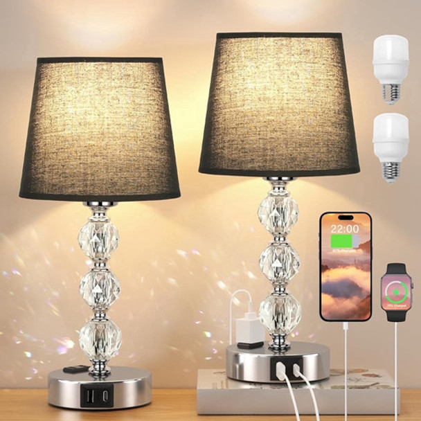 Acaxin Lámparas De Mesita De Noche Para Dormitorios Set De 2 0