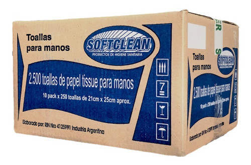 Toalla Intercalada Softclean Blanca Super X 2500 Unidades. 0