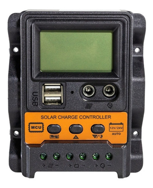 Regulador De Carga 10a 12v 24v Usb P/ Paneles Solares 0