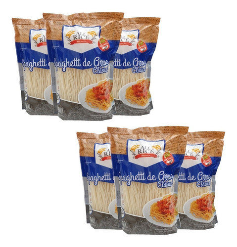 Fideos De Arroz Spaghetti Sin Tacc All Rice Clasico 300gr X6 0