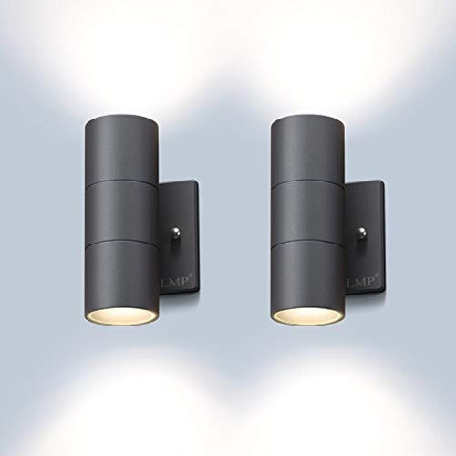 Lámpara De Pared Lmp Moderna Para Exteriores En 2 Luces, Luz 0