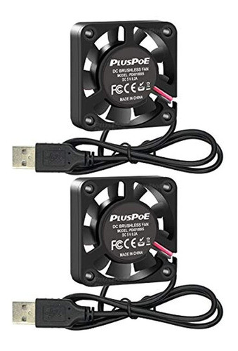 Pluspoe 2-pack 40mm X10mm Dc 5v Usb Ventilador De Refrigerac 0