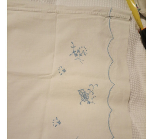 Funda Antigua De Almohada Bordada 0