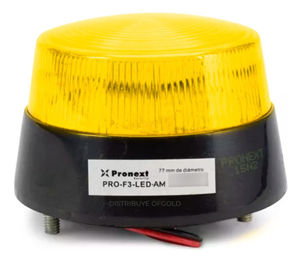 Baliza Led Ambar Estroboscópica Alarma Sirena Garita 12v 0