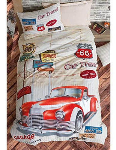 Juego De Ropa De Cama 100% Algodón Con Diseño De Coches, Jue 0
