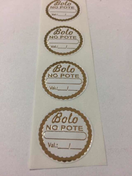 1.000 Etiquetas Para Bolo Pote Tamanho 3x3 Cm 0