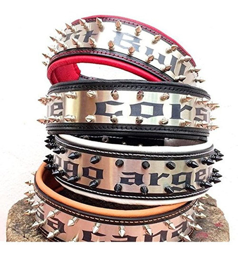 Bestia Collar De Perros Grandes Personalizado De Cuero Genui 0