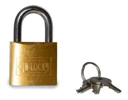 Candado De Bronce Doble Traba 30mm C/ 3 Llaves - Jr Lock 0